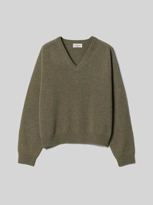 [24 FALL][SALT Label] LEADEN WHOLE GARMENT PULLOVER_KHAKI BROWN