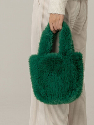 COYA 25 fur tote bag [green]