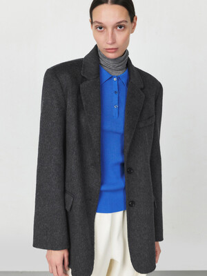 Handmade Wool Jacket_CHARCOAL