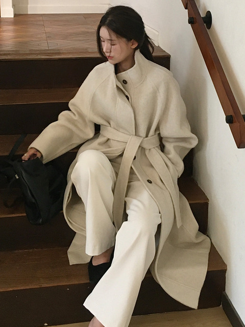 아무르 무아르 하이넥 핸드메이드 롱코트 2컬러 amr1980
