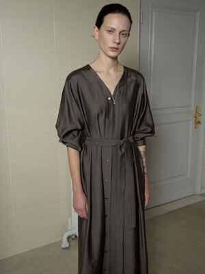 RAYON BELTED SHIRTS OPS_CHARCOAL