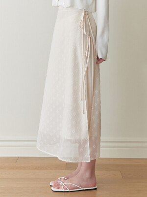 [단독]Cotta layered skirt (cream)