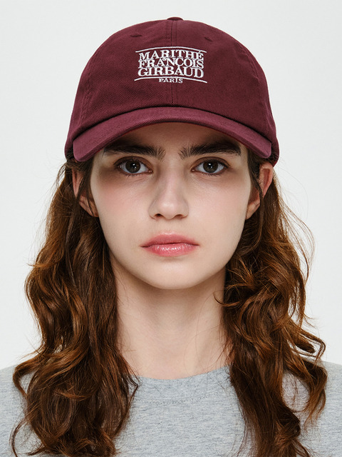 마리떼 프랑소와 저버 SMALL CLASSIC LOGO CAP burgundy