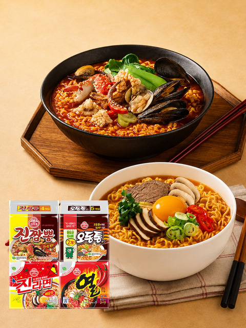 오뚜기 라면 맵부심 세트 총 19개입 (진라면 매운맛 5 + 열라면 5 + 진짬뽕 4 + 오동통면 5)