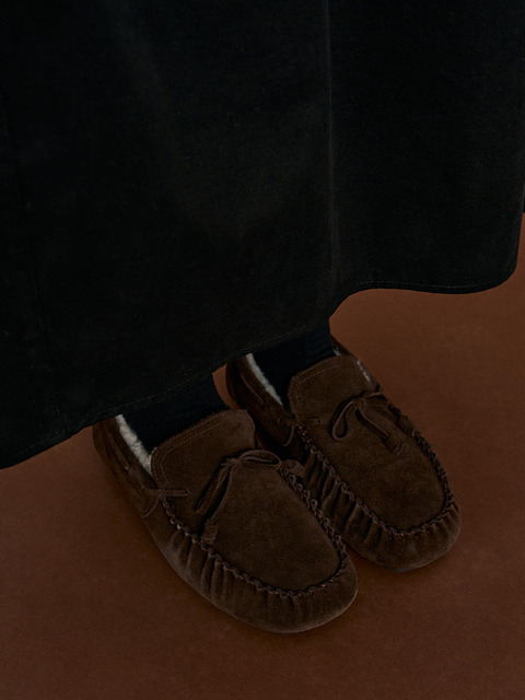 망고매니플리즈 BOCO SHEARLING MOCCASIN_BROWN
