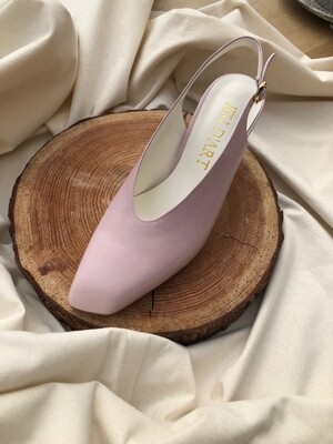 structure white heel slingback pink