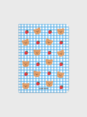 Dot strawberry check-blue(아이패드-커버)