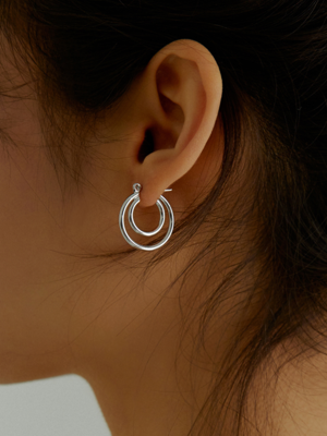 DOUBLE CIRCLE RING EARRINGS AE121006