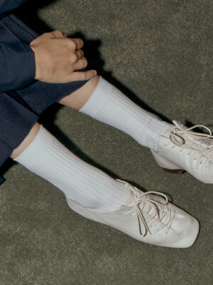 Essential Rib Socks White