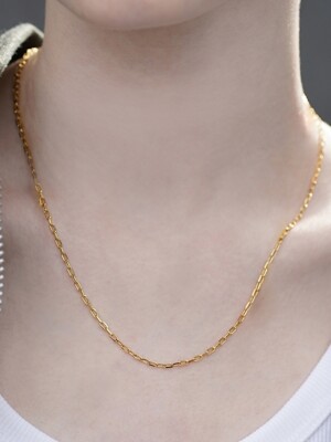 Lucy simple layered gold cilp chain Necklace 루시 심플 레이어드 골드 클립 체인 목걸이