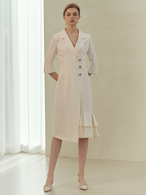 Vaila / Double Button Tailored Dress