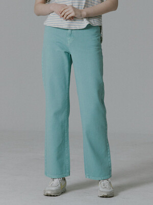 Straight Fit Denim Pants_Mint