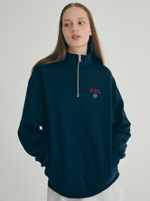 Sports Half-Zip Sweatshirt (Dark Navy)