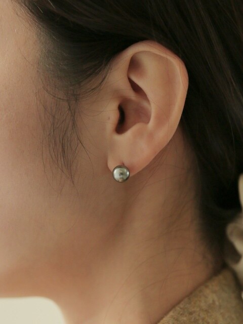 주얼리 - 모던라이크 (modernlike) - Silver 925 흑진주 침 귀걸이