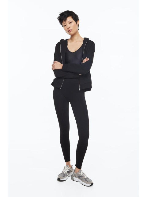 팬츠 - 에이치엔엠 (H&M) - 심리스 레깅스 블랙 1126452001