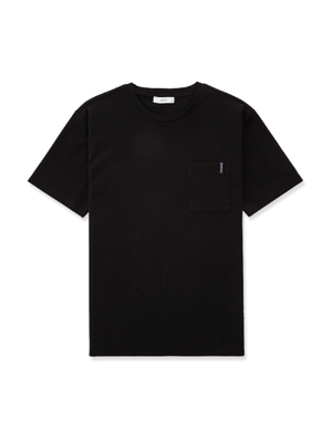 [DIEMS by STCO] 솔리드 쿨스판 포켓 라운드 티셔츠 (블랙)