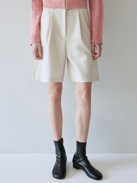팬츠 - 얀13 (YAN13) - BASIC BERMUDA PANTS_CREAM