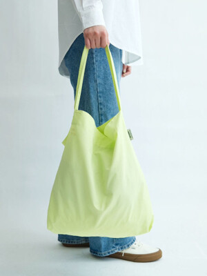 Lucky daily bag ( lime yellow ) 나일론백 에코백 무지에코백