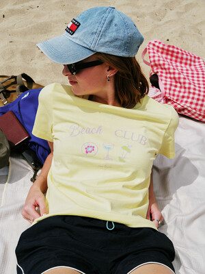 BEACH CLUB TEE [VANILLA]