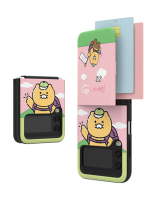춘식이 타임투트래블 Z플립4 자석카드 케이스 (KAKAO FRIENDS Choonsik Time to travel Z Flip4 Magnet Card Case)