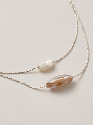 Latte mother of Pearls Necklace