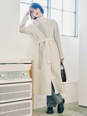 White&Gray Reversible Coat