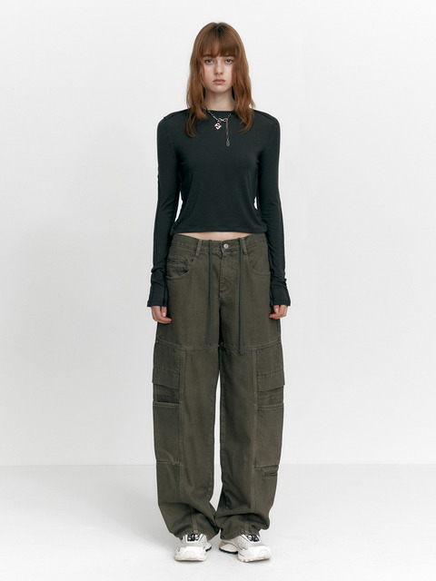 데님 - 스튜디오 테이블 (STUDIO TABLE) - POCKET DENIM PANTS, KHAKI