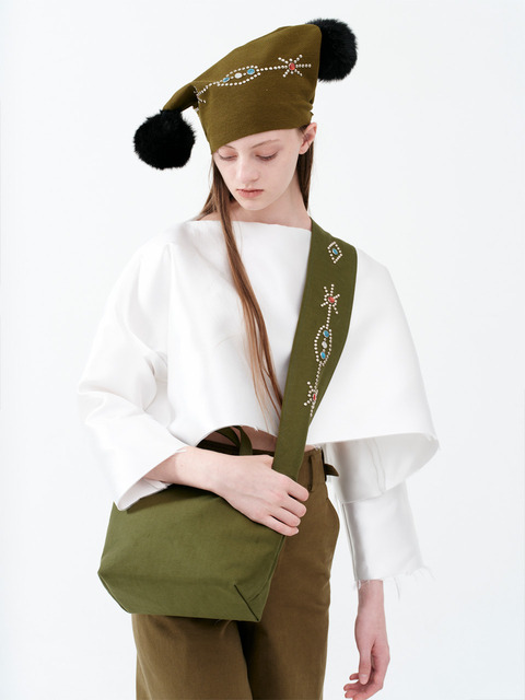 토트백,크로스백 - 핸즈아이즈하트 (Hands Eyes Heart) - Wide strap mini bag with seasonal stud motif