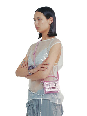 BELTED BROCLE_MICRO [METALLIC PINK]