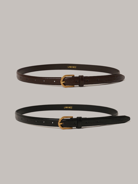 라미네즈 20mm Basic Leather Belt - 2 color (Gold)