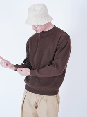 Hazzy Cashmere Round Knit (Brown)