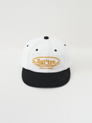 Button Logo Ball Cap White