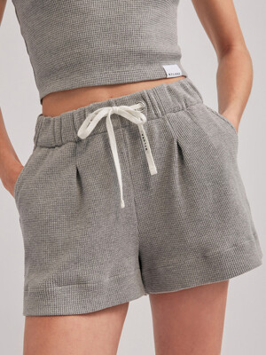 EMMA WAFFLE SHORTS HTR. GREY