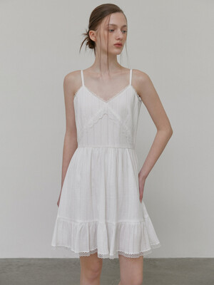 Slip Lace Mini Dress, White