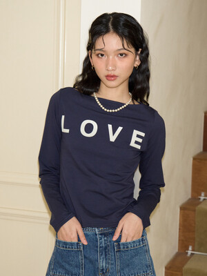 Love Boat Neck T_ Navy