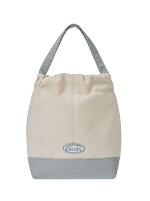 CANVAS TOTE BUCKET BAG-BLUE