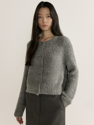 BOUCLE BUTTON CARDIGAN (3COLOR)