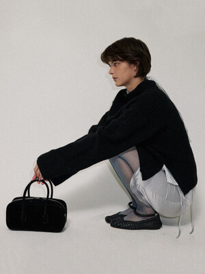 Baguette bento bag Suede Black