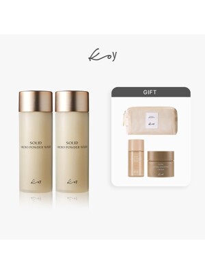 [코이][파우치증정] 솔리드 마이크로 파우더 워시 70g (+앰플토너 25ml, 랩핑크림 10ml)
