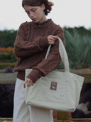 FOLLY ECO BAG [CREAM - CORDUROY]
