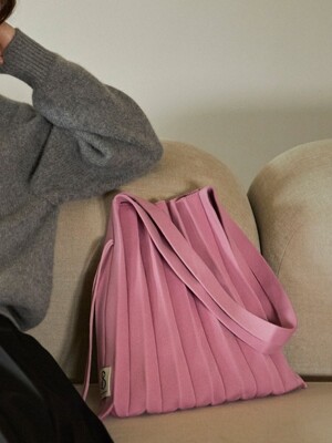 Lucky Pleats Knit M Cotton Pink