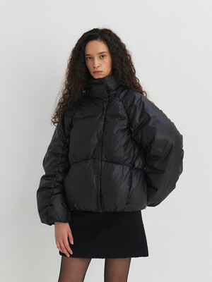 RTW HIGH NECK SHIRRING GOOSE DOWN PADDING _2COLORS
