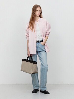 UNISEX CLASSIC BOYFRIEND SHIRT SOFT PINK_UDSH5A103P1
