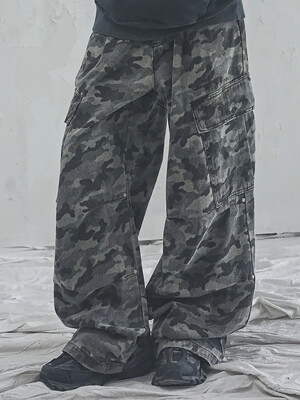 Side Big Cargo Pants LIGHT CAMO