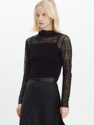 See-through T-blouse (Top set)