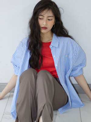 OVERSIZED STRIPE SHIRTS BLUE