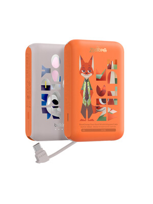 벨킨 디즈니 주토피아 C타입 케이블 일체형 20W 10000mAh 보조배터리 BPB021OG