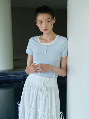 [단독]몰리 슬림 버튼 니트 탑 / MOLLY SLIM BUTTON KNIT TOP_3colors