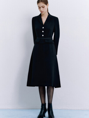 [리퍼브]Ericka flare long sleeve dress (2colors)
