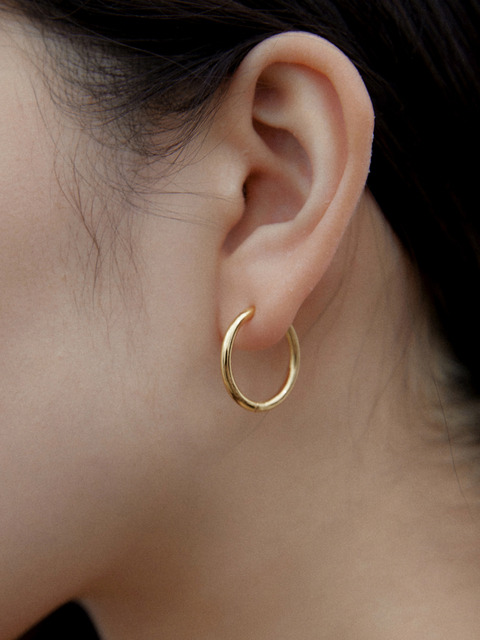 바이위켄드 Basic ring gold earring(3size)